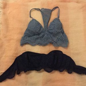 NWOT Victoria’s Secret Blue tones Bralettes